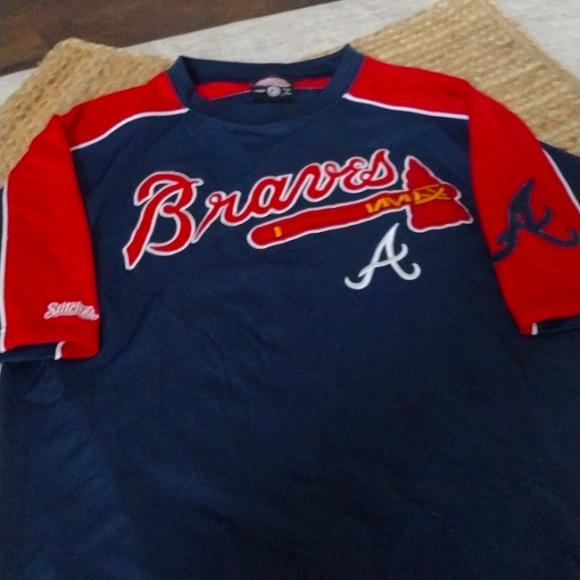 Stitches Other - ATLANTA BRAVES, mesh stitches brand shirt